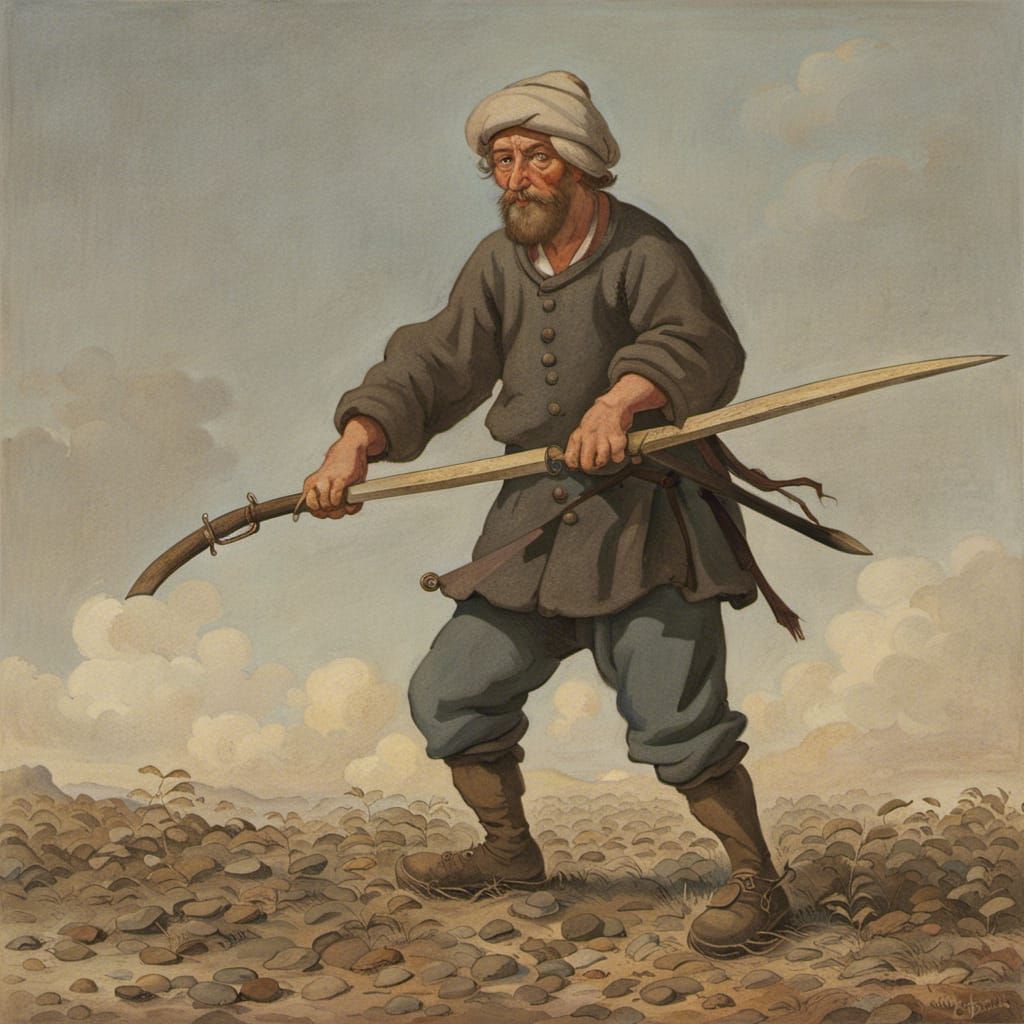 Peasant Turns Plow Into Sword