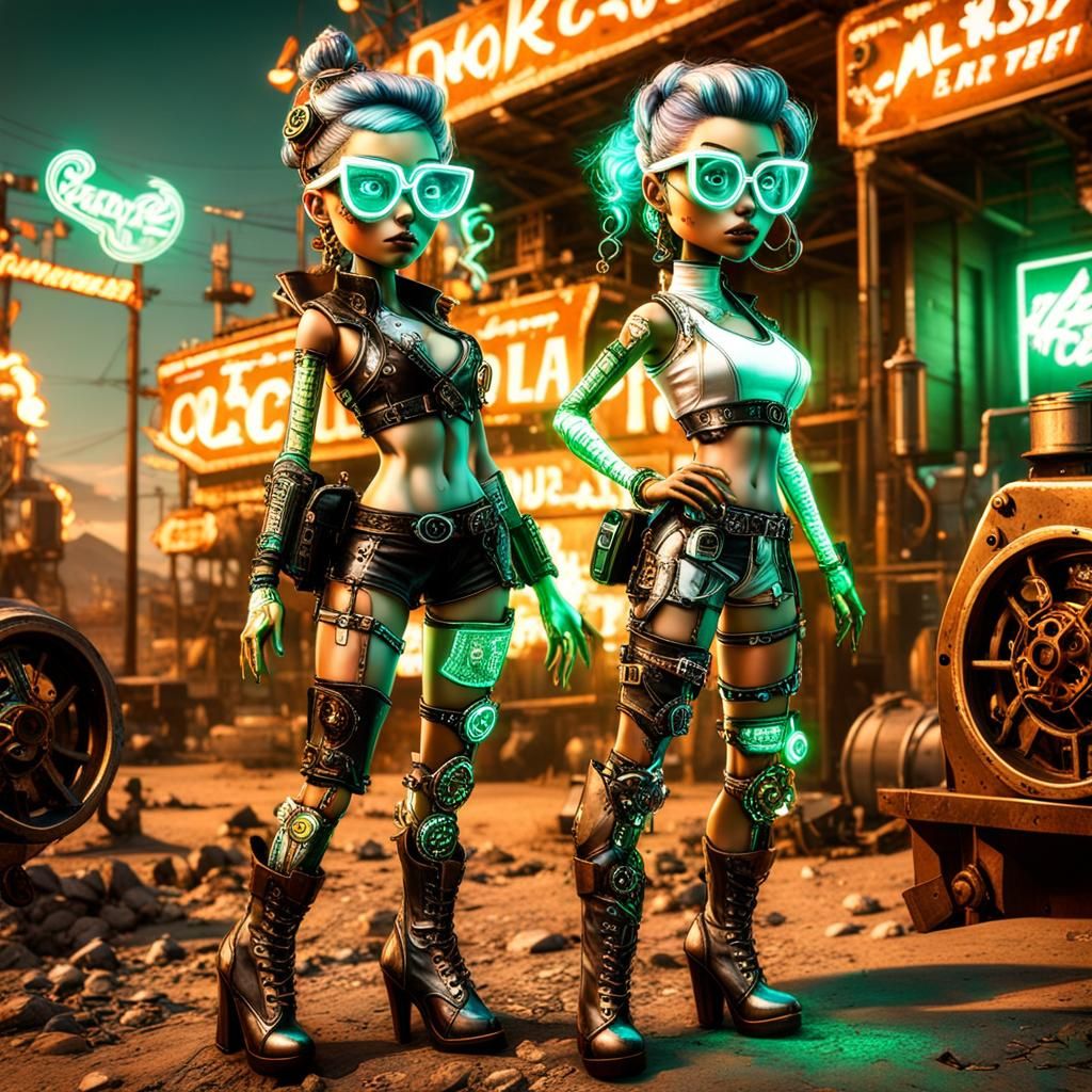 Vault Boy Bratz Dolls at Nuka Cola Carnival