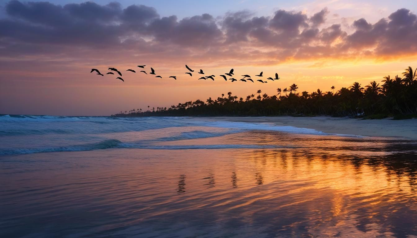 Tranquil Sunset Over Tropical Sea