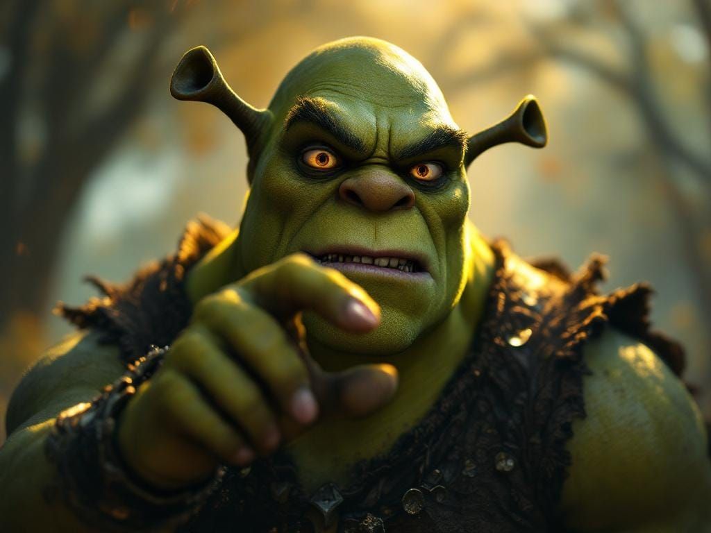 Fantasy Ogre Portrait in Tempera Style