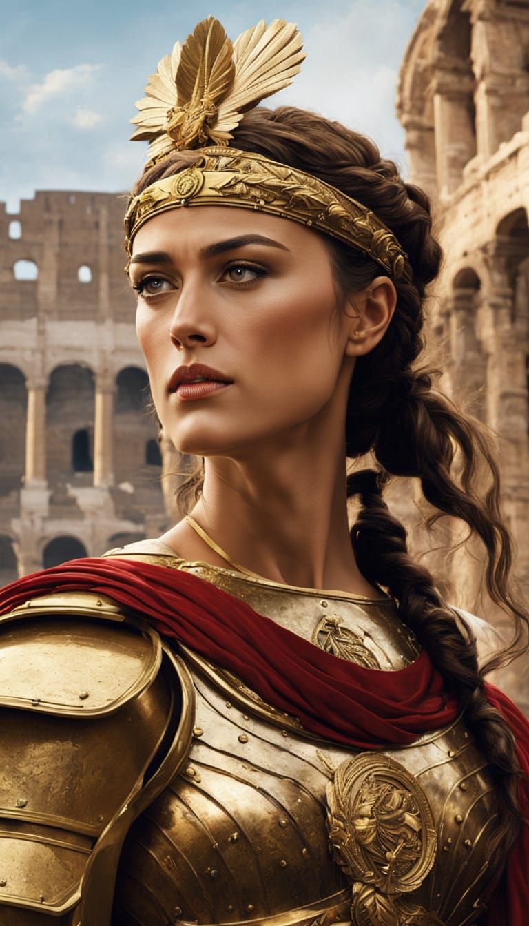 Keira Knightley as Ancient Roman Empress in Gladiatrix Armor