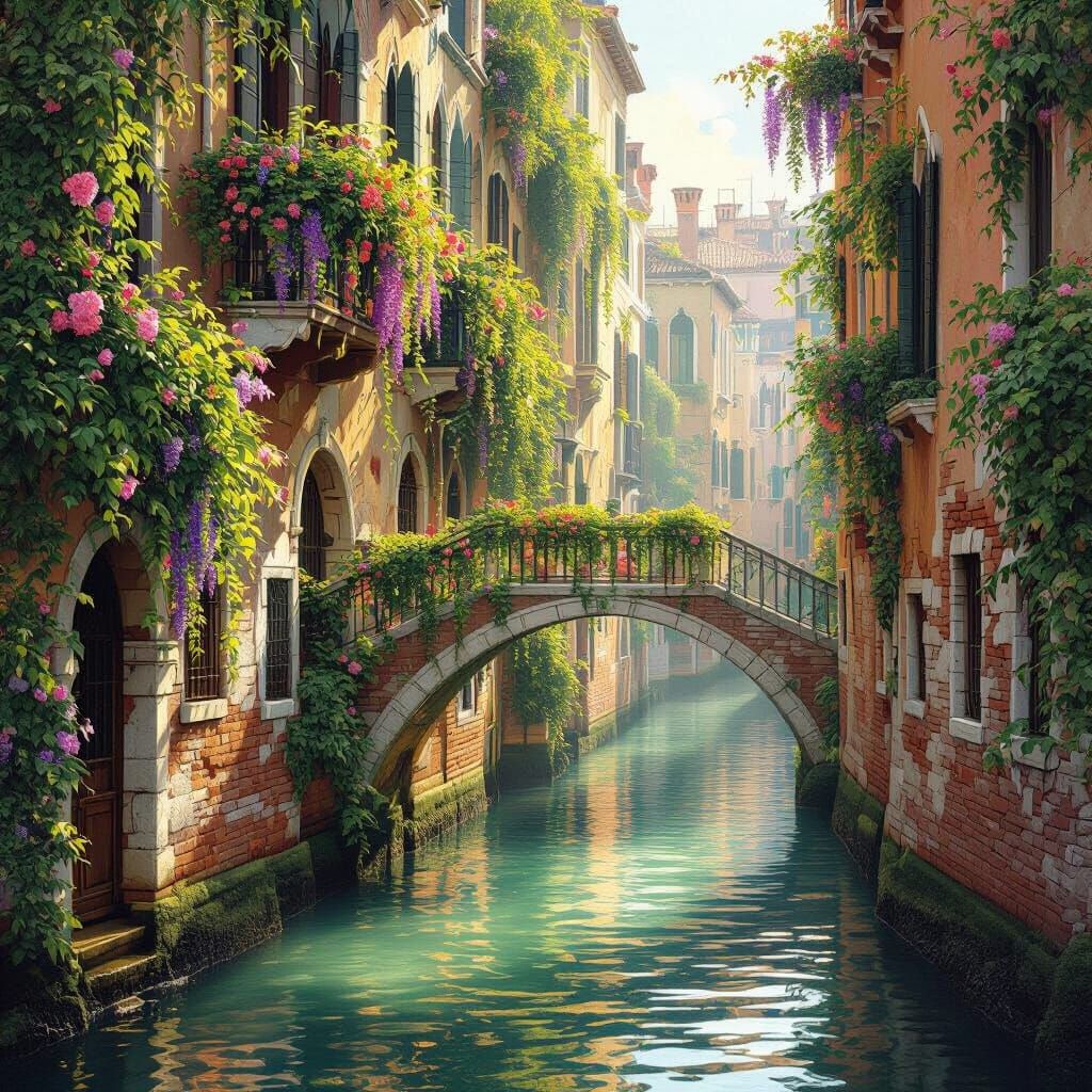 Enchanted Venice Reclaimed by Nature's Garden