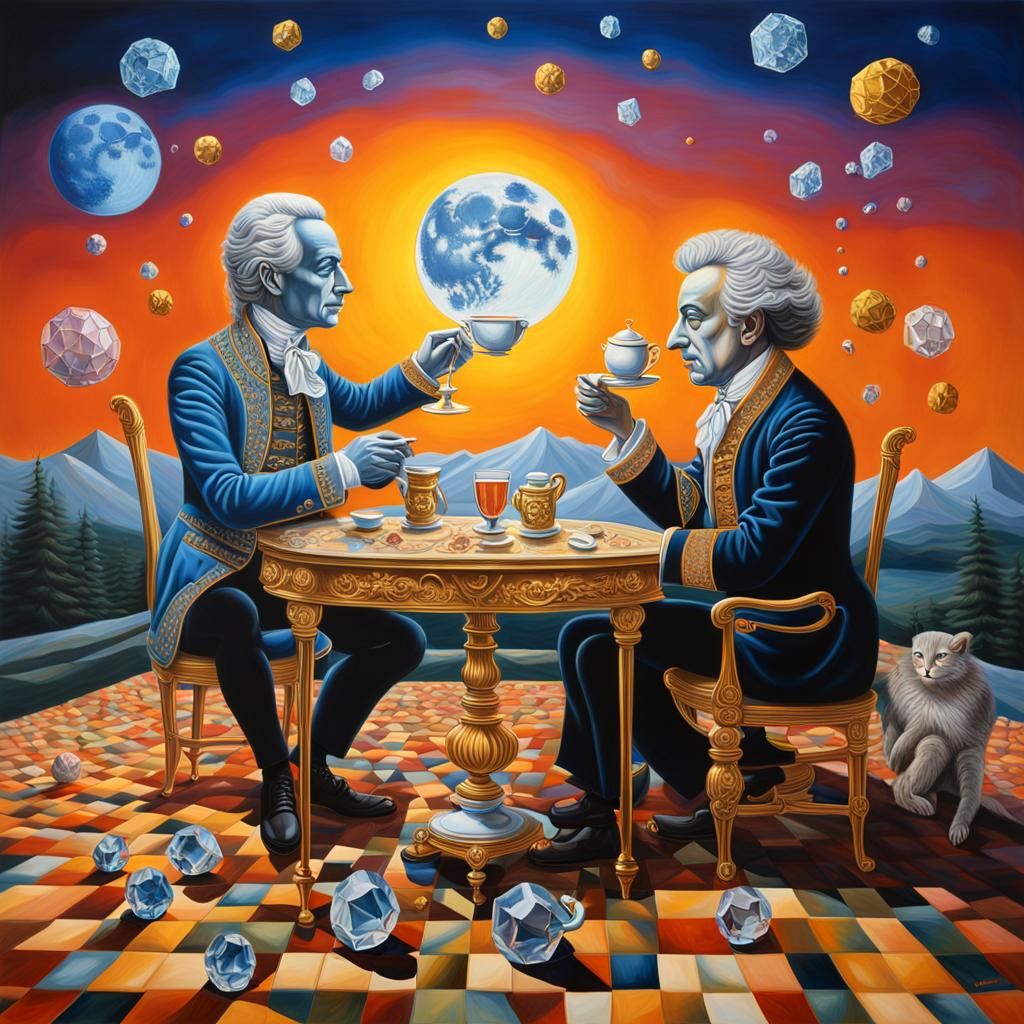Mozart and Beethoven as Crystals at Moonrise