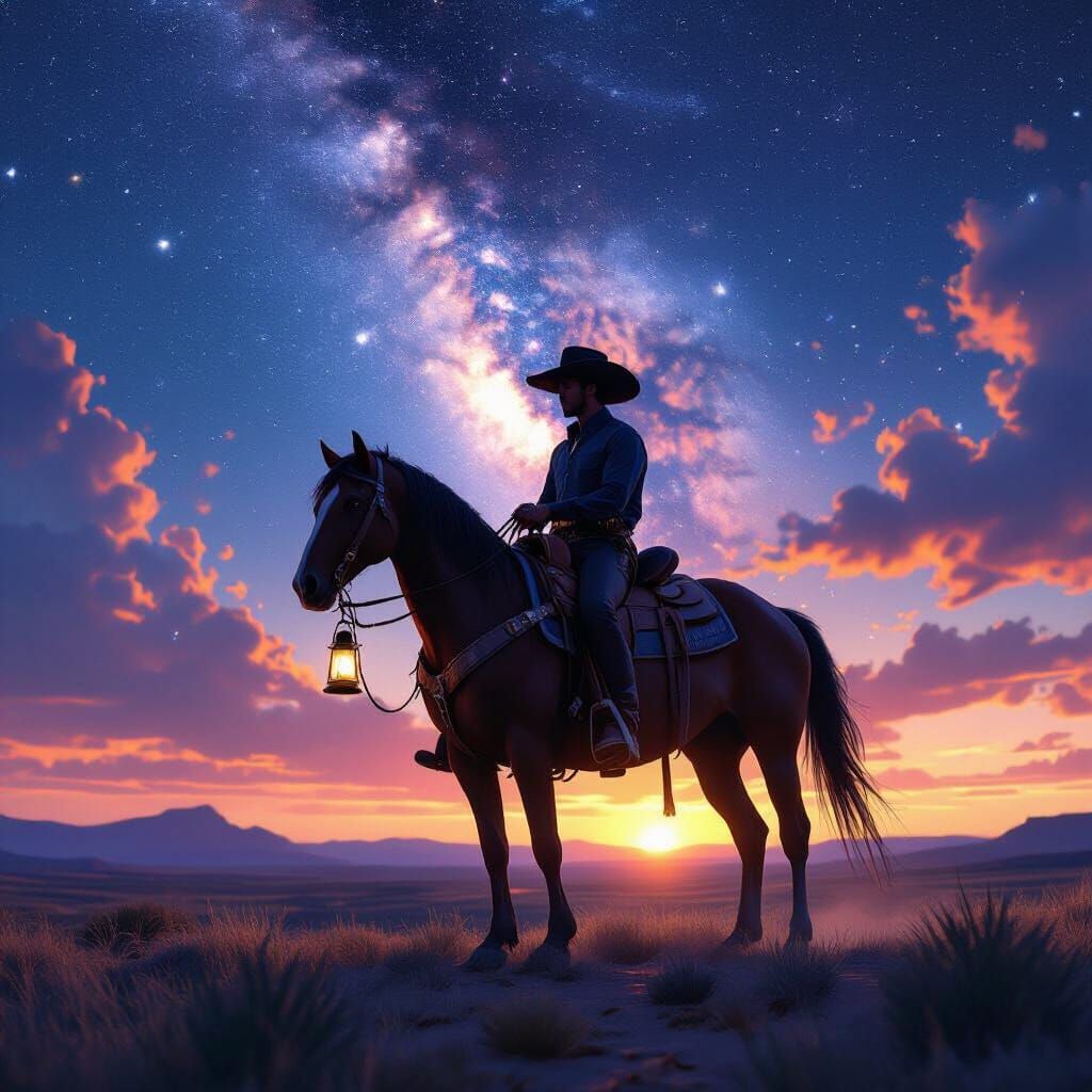 Cosmic Cowboy Rides Through Milky Way Galaxy
