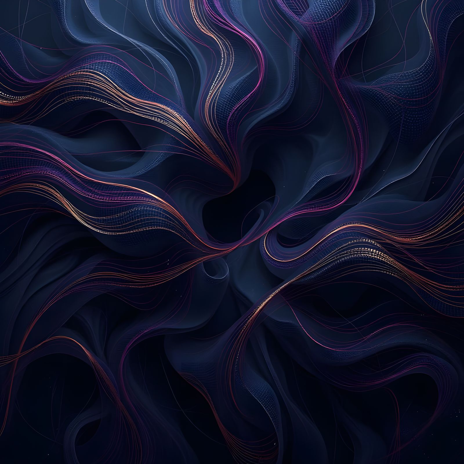 Translucent Web of Shimmering Hair