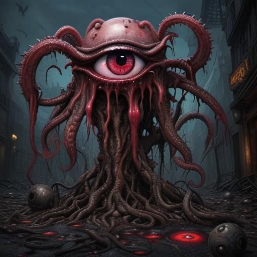 Horrific Multi-Eyed Mutant Invades City