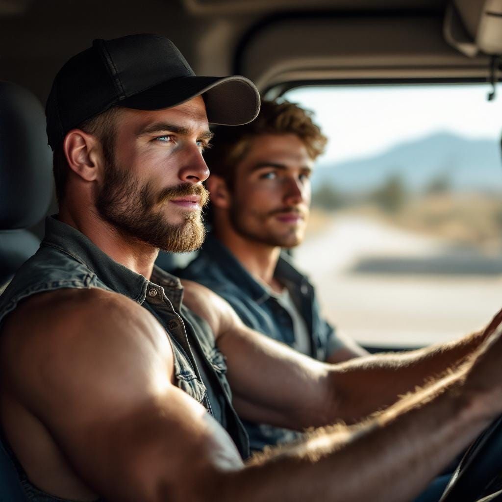 Curious Glance in a Truck Cab
