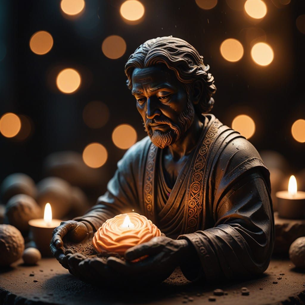 Divine Creation: The Birth of Humanity from Clay