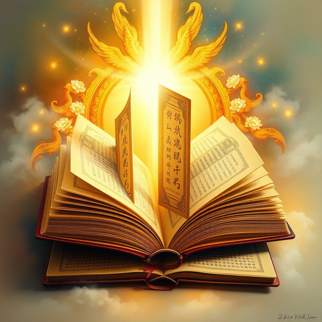 Heavenly Gates Emerge from Open Book