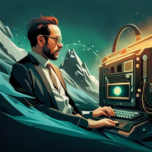 Futuristic Computer in Hyperdetailed Digital Art