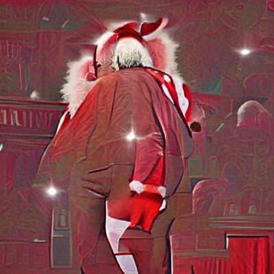 Bernie Sanders as Santa Claus Portrait