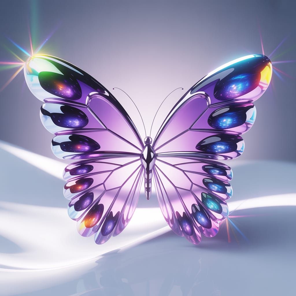 Ultra-luminous crystal butterfly