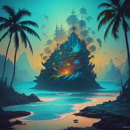 Ariel Breastfeeding with Ace Ventura, Detailed Matte Paintin...