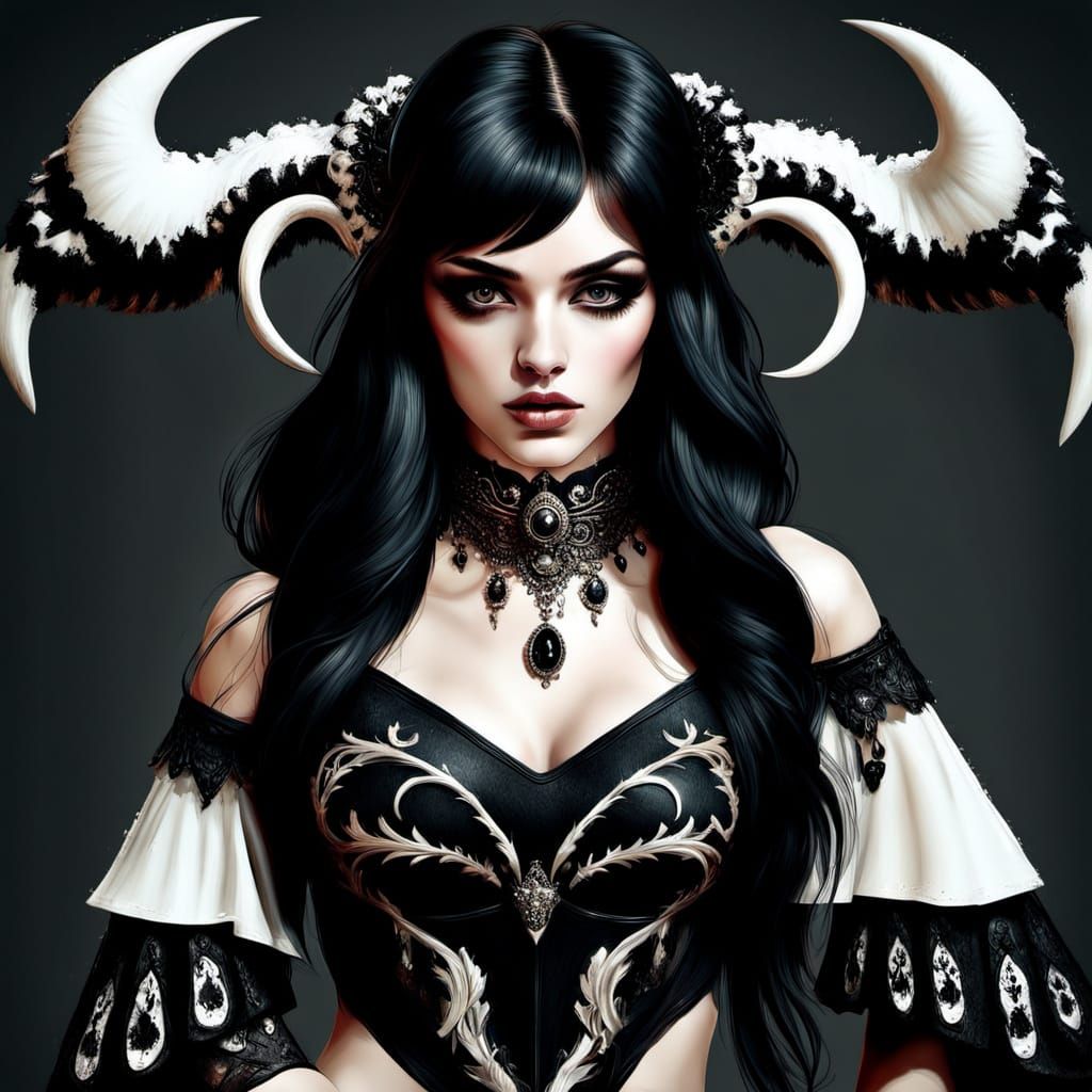 Surreal Woman Basks in Radiant, Dark Beauty