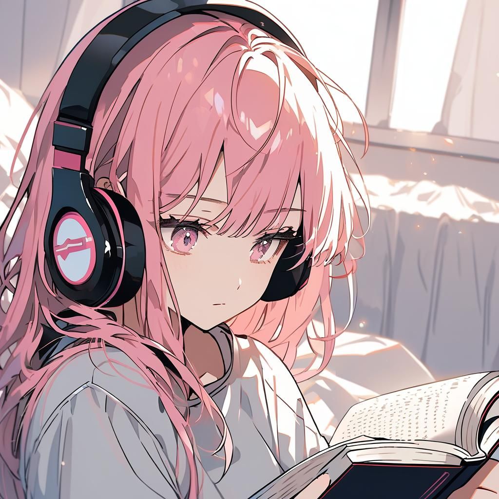 Teenage Girl Reading a Book on Messy Bed