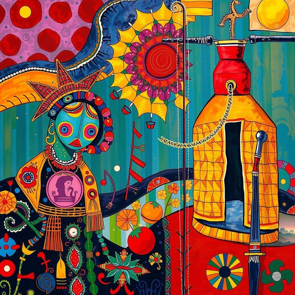 Vibrant Industrial Abstraction Inspired by West African Mud ...