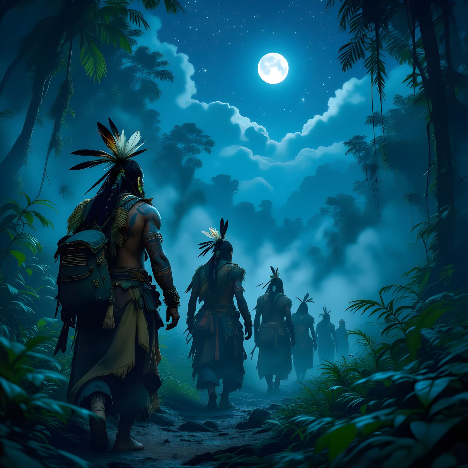 Indigenous People Emerge from Enormous Rainforest