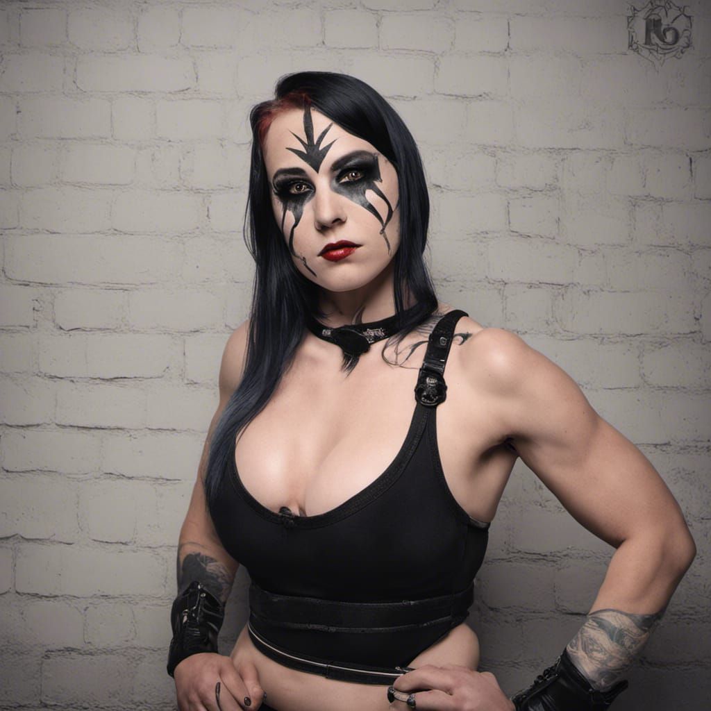 Gothic Australian Pro Wrestler: AI Generated Image