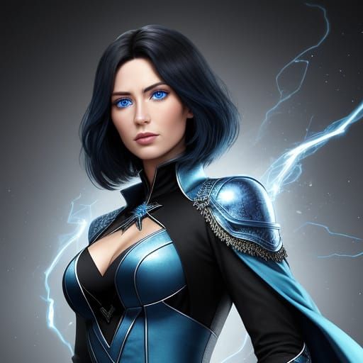 Magical Sorceress in Hyper Realistic Style