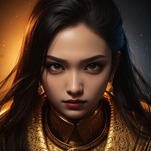 Hyperrealistic Portrait in Golden Ratio Composition