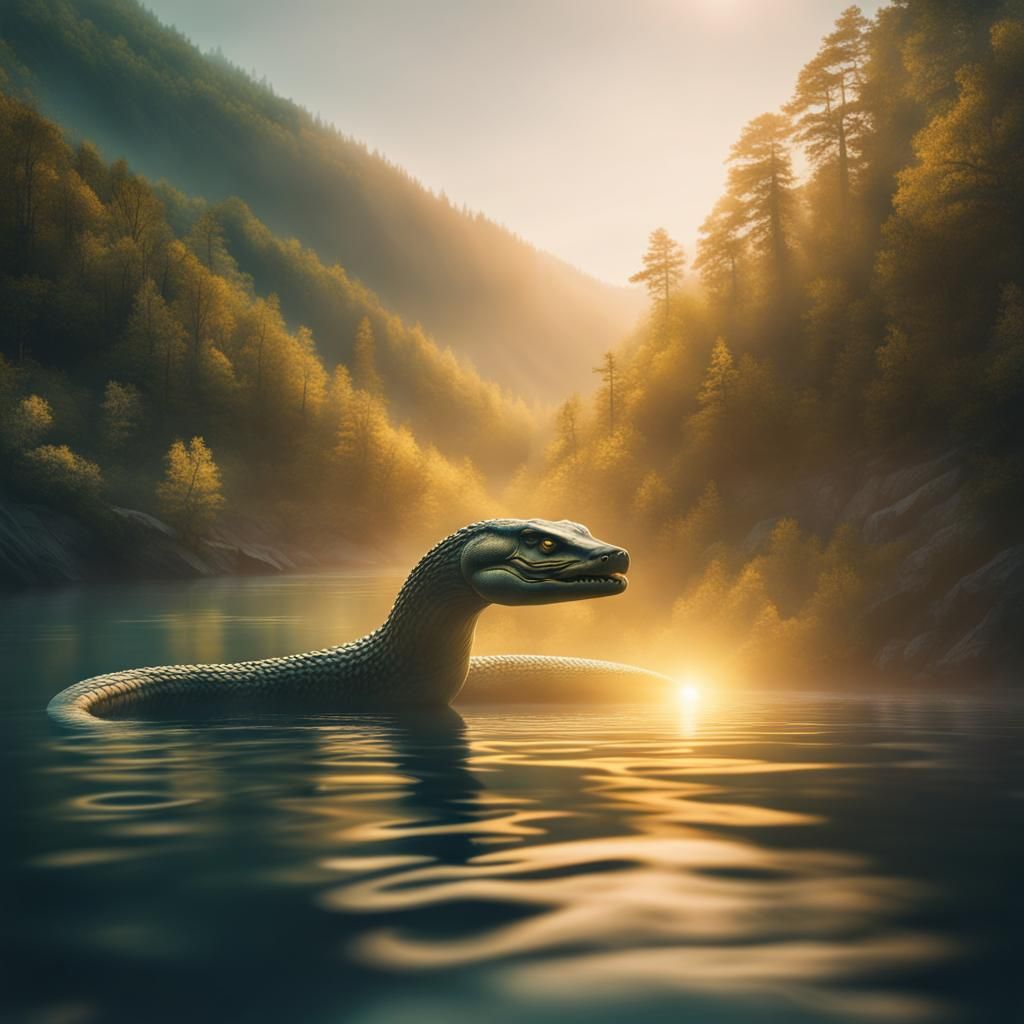 Giant Serpent Cryptid in Appalachian River