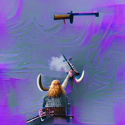 Viking Warrior with Modern Firearm