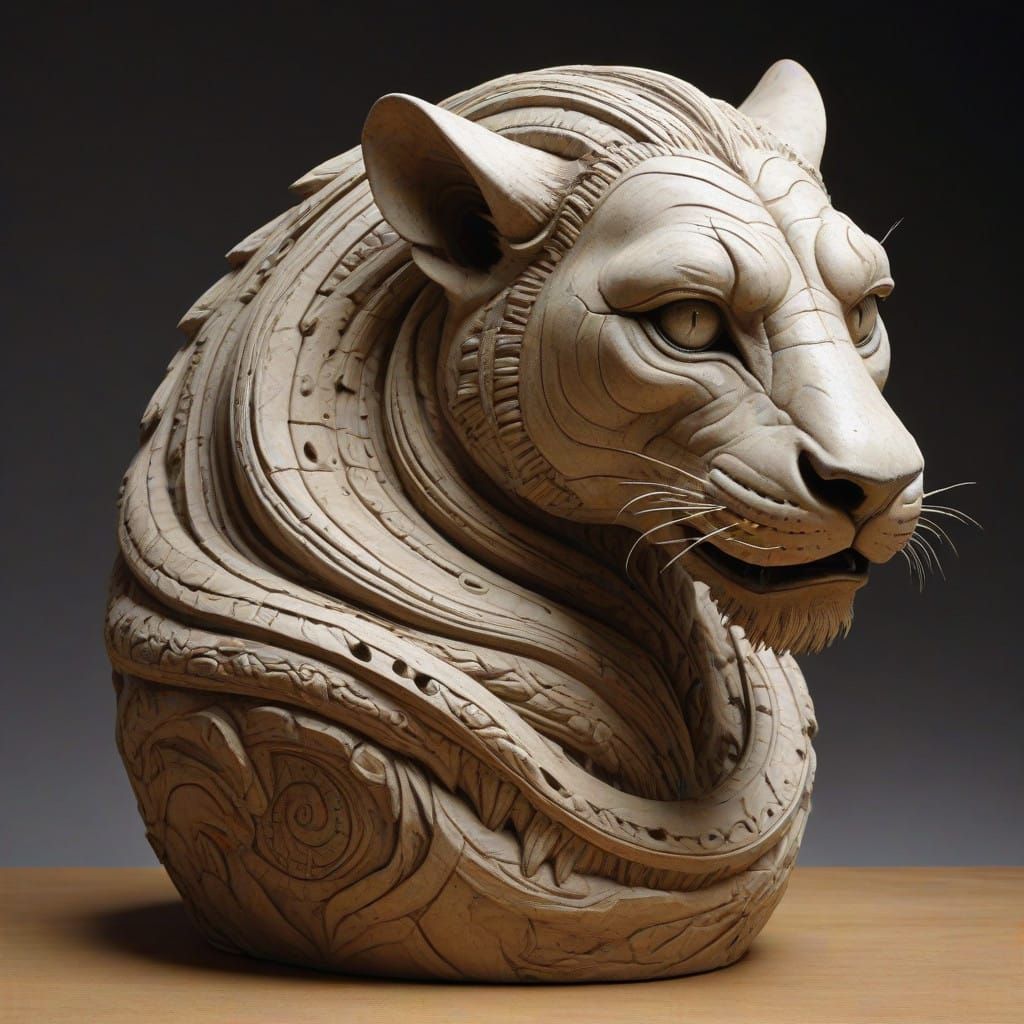 Terracotta Chimera in Ancient Greek Sculpture Style