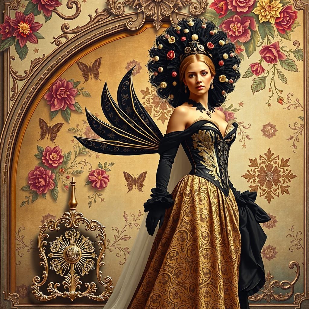 Rococo Elegance in Decadent Chocolate Hues