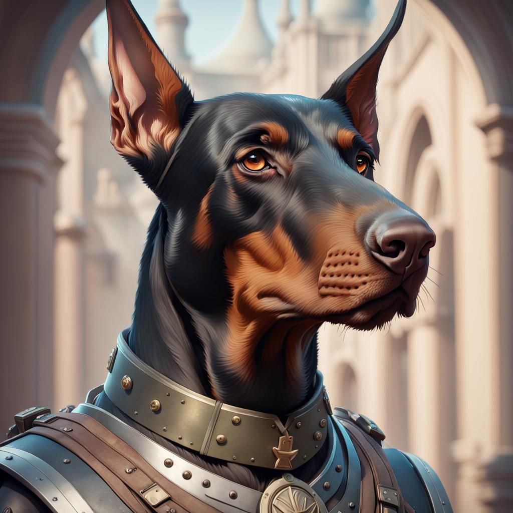 Soldier animal doberman