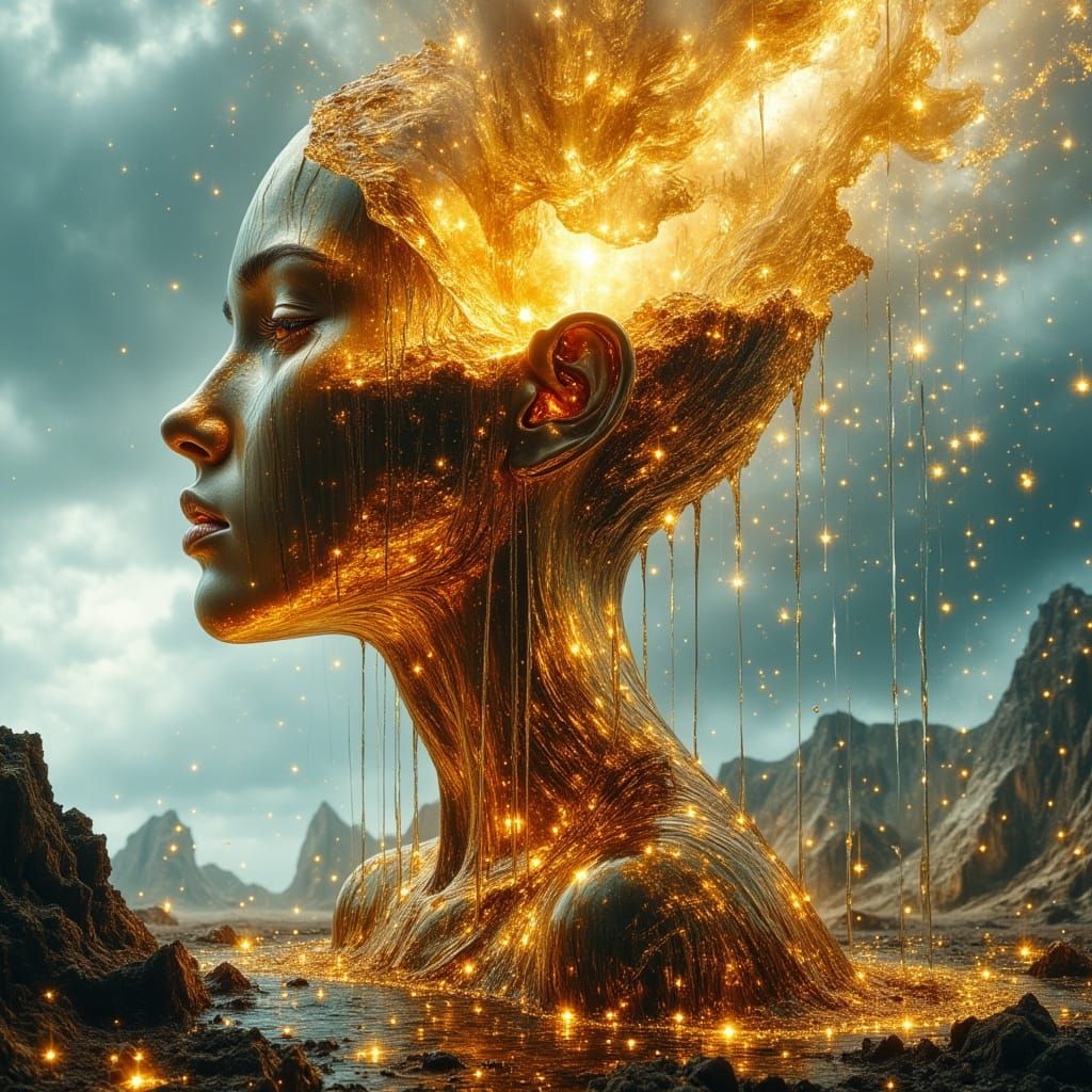 Glass Goddess Emerges From Shattered Earth