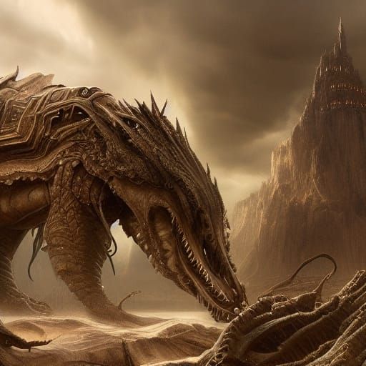 Epic Vore Scene in Digital Matte Painting Style