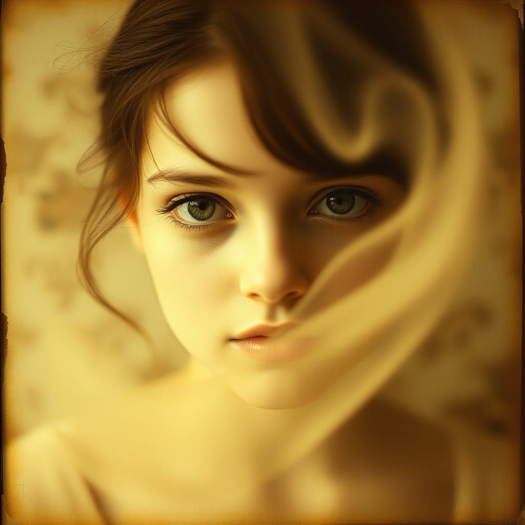 Nostalgic Portrait in Warm, Soft Focus