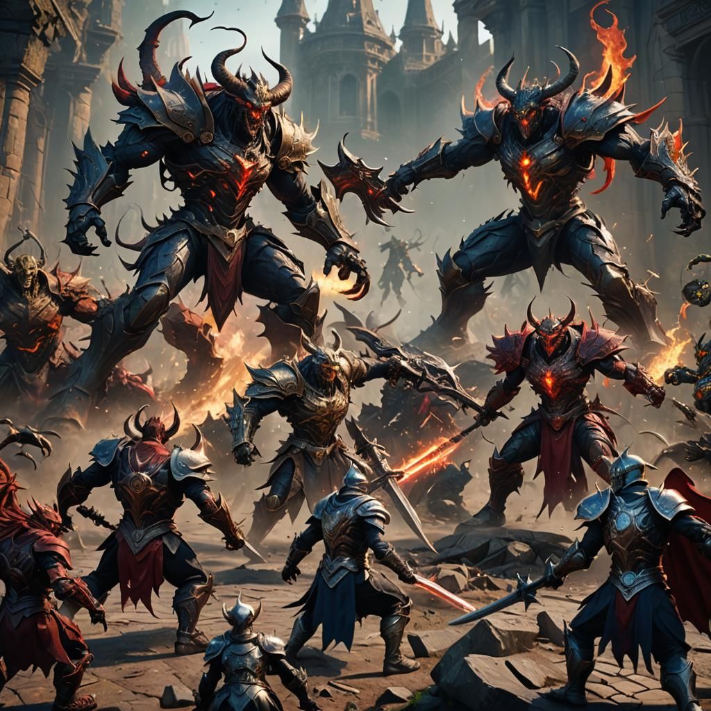 Demons in Battlesuits: Detailed Matte Painting