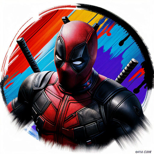 Deadpool in Hyperrealistic Comic Art