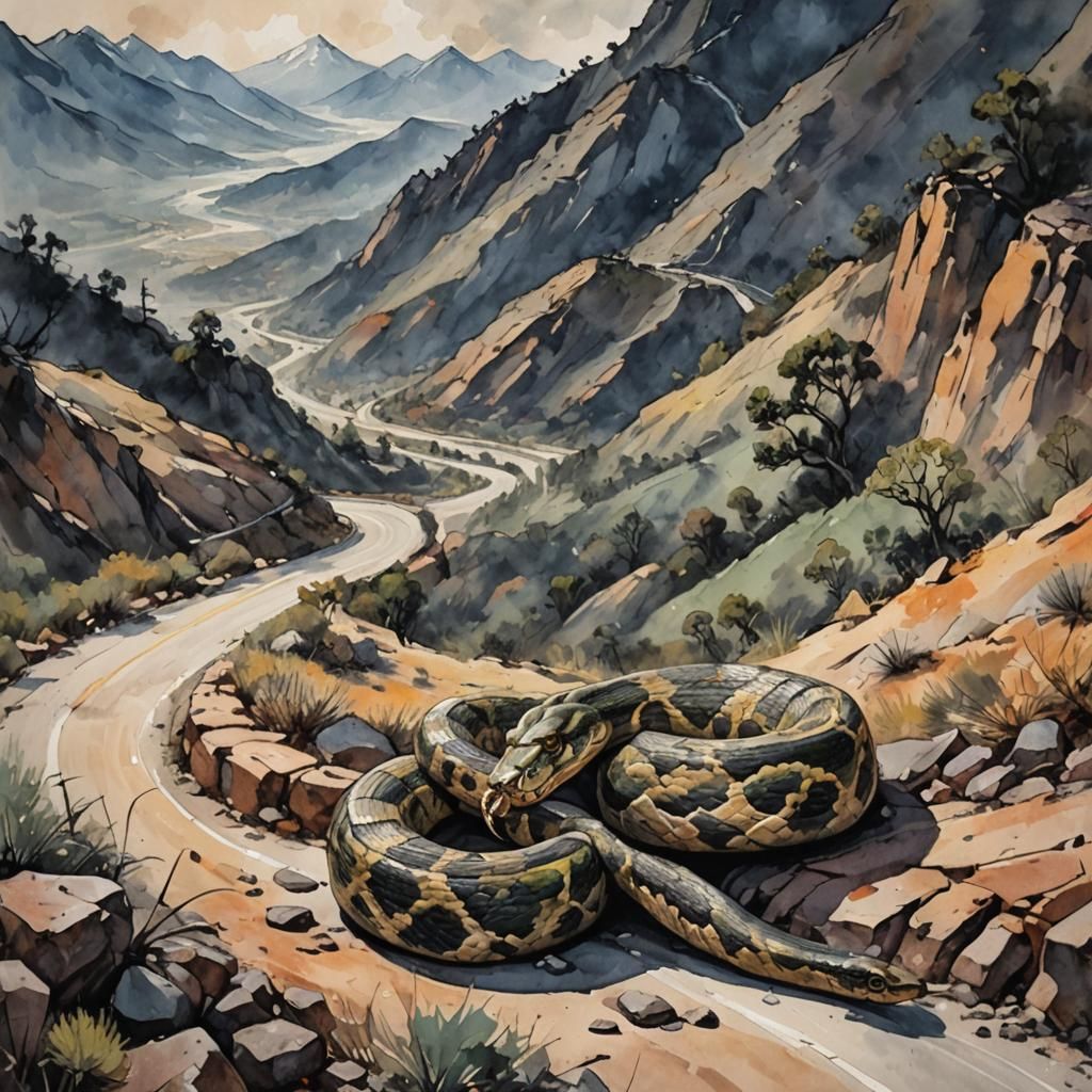 The Spirit of a Mountain Range in the Shape of a Snake