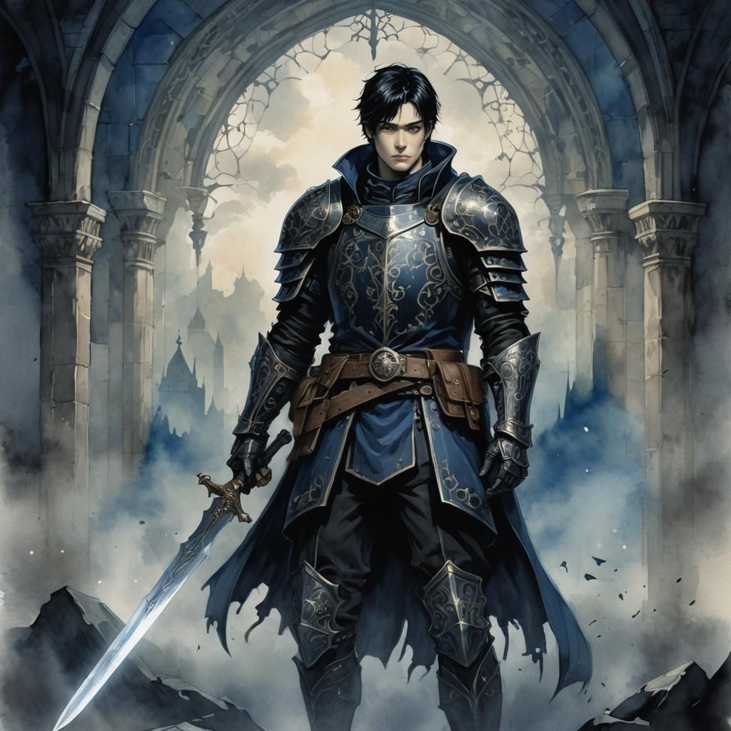 Gothic Paladin in Dark Fantasy Digital Art