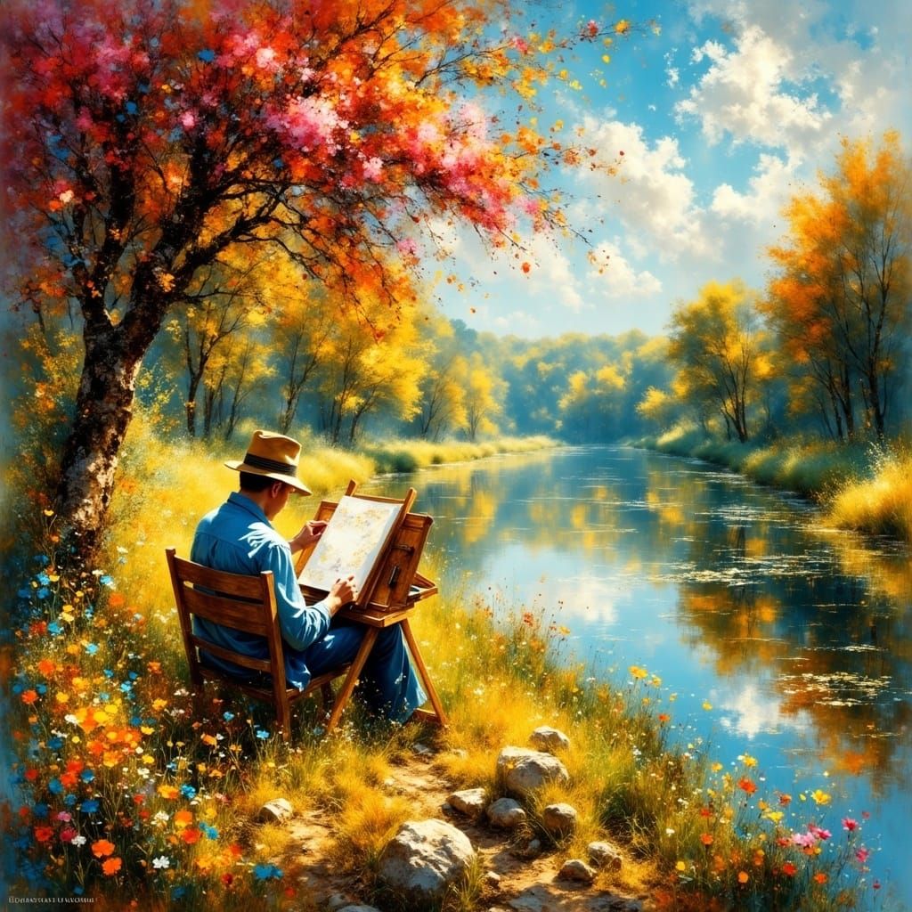 Post-Impressionist Fantasy Landscape