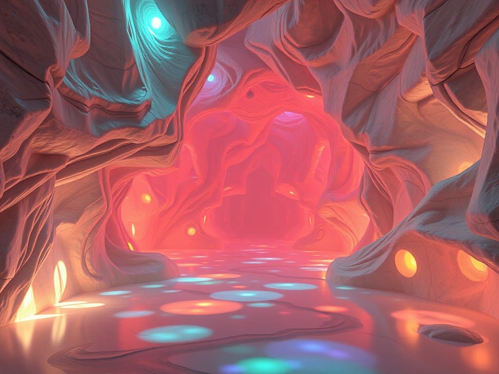 Realistic Liminal Space in Serene Synesthetic Harmony