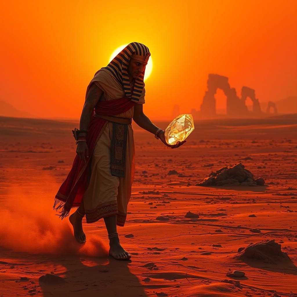 Ancient Egyptian Pharaoh Finds Crystal on Mars in Vibrant, H...