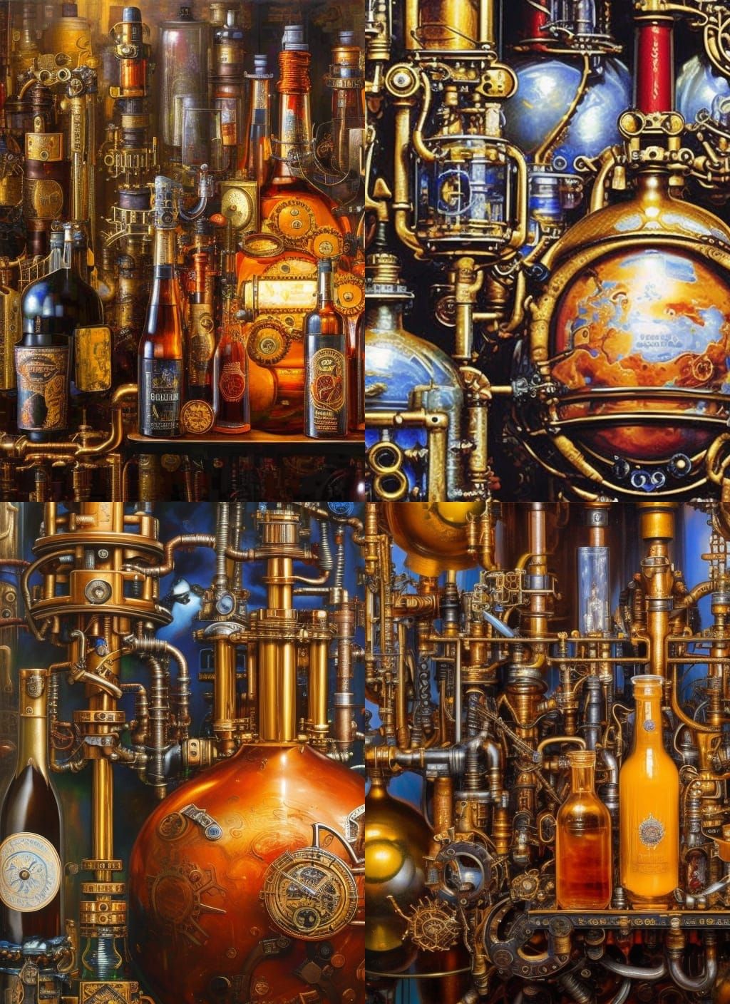 Steampunk Universe Bottled: 8k Resolution