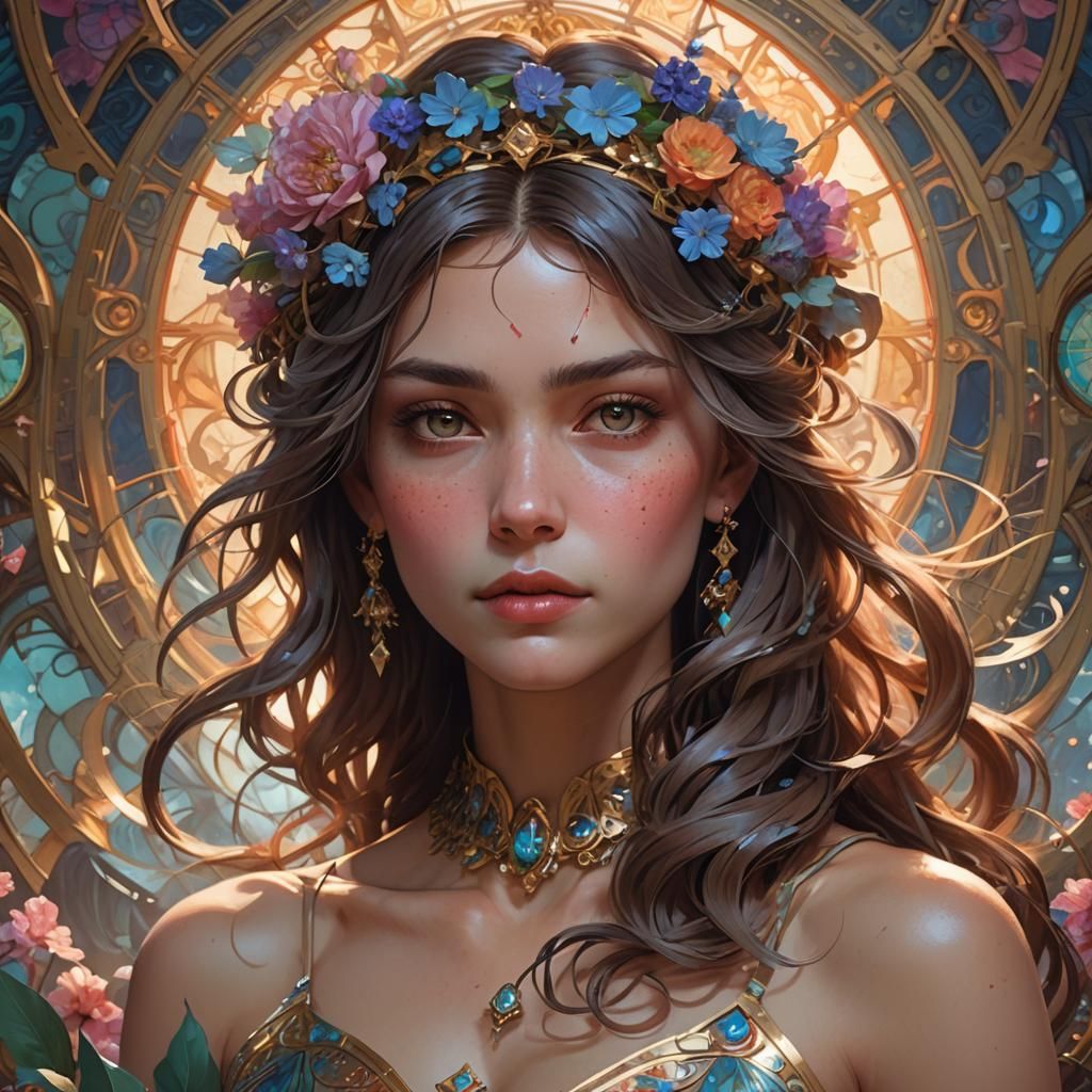 Man Transforms to Woman: Hyperdetailed Portrait