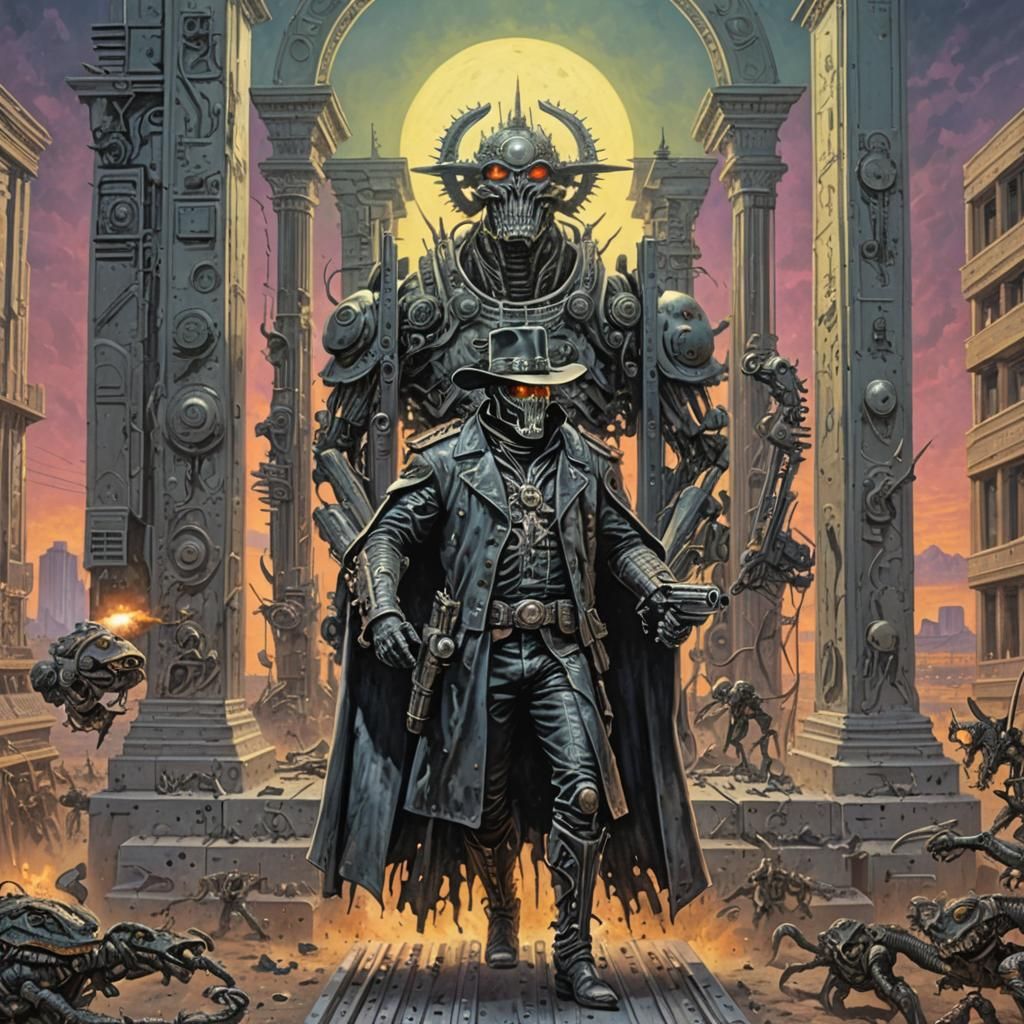 Cyborg Cowboy Rides Steel Horse in Vegas