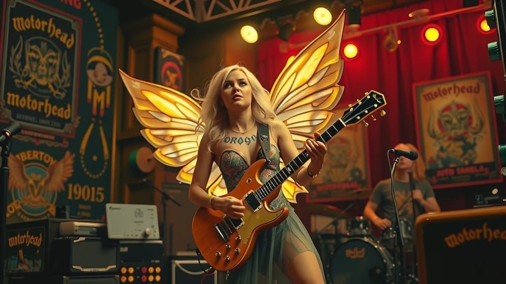 Steampunk Dollhouse Concert: Motorhead & Fairy Guitarist