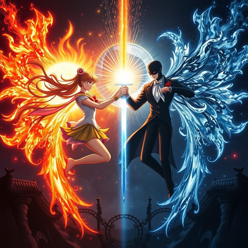 Sailor Moon & Tuxedo Mask Epic Sword Clash