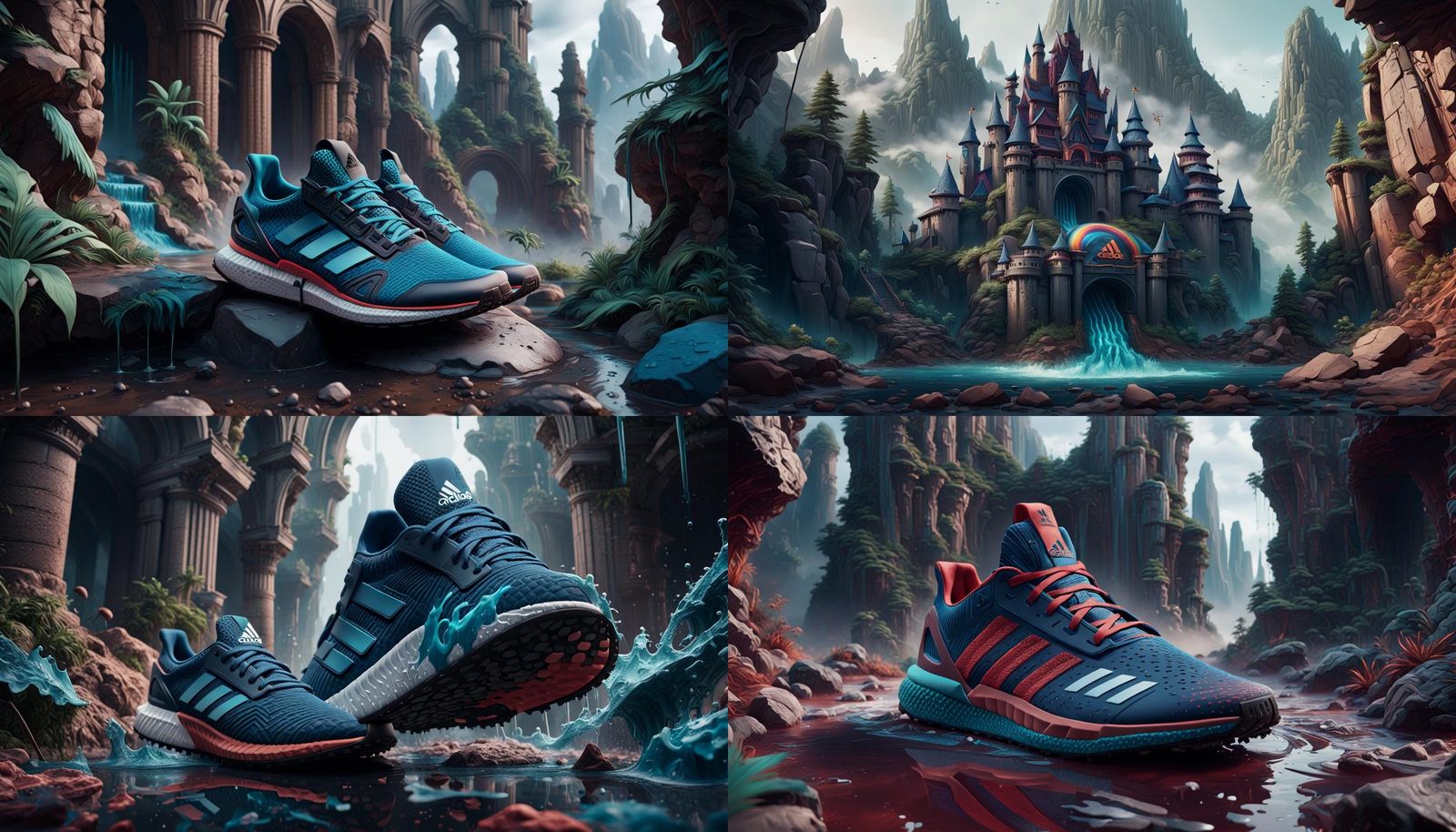 Adidas Logo as Detailed Matte Painting
