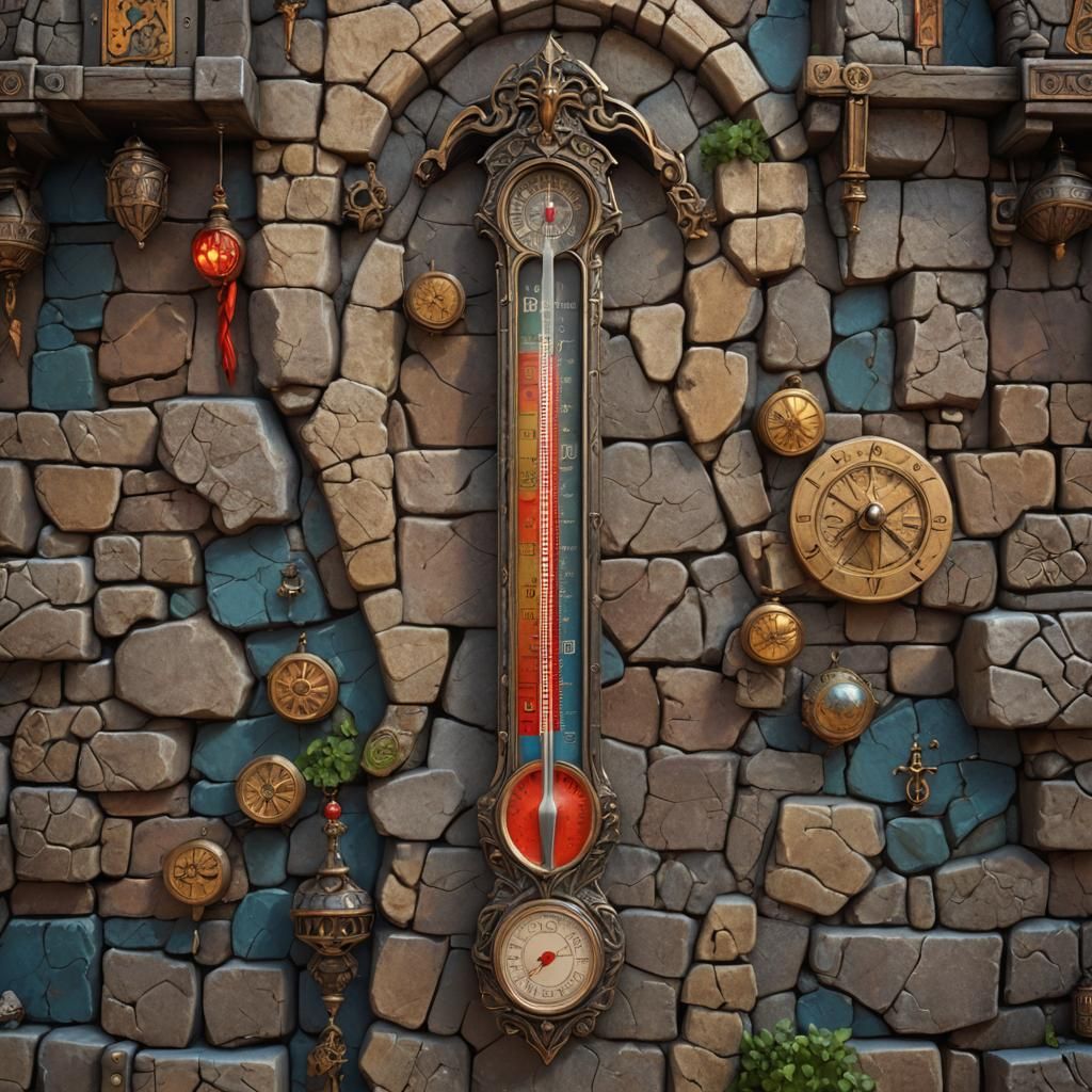 Medieval Thermometer: Detailed Fantasy Concept Art