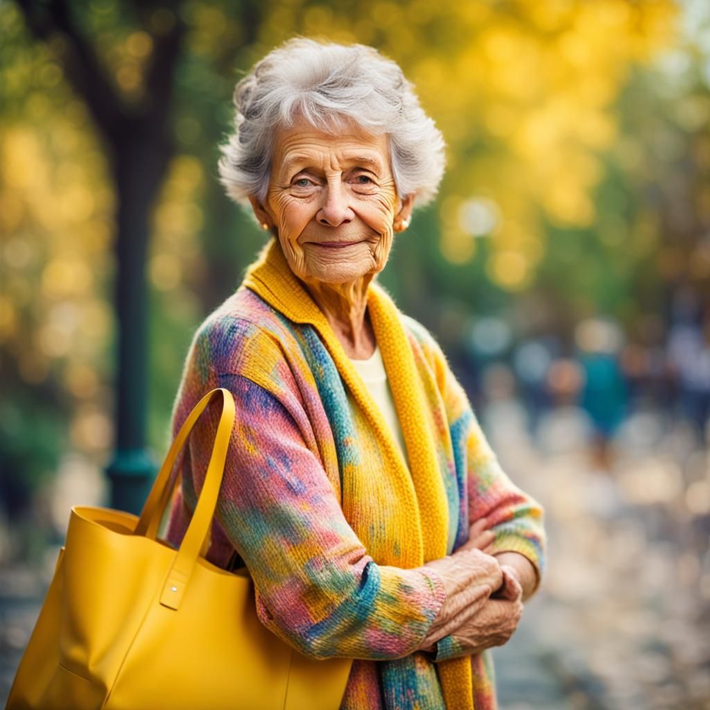 Smiling Woman in Impressionist Portrait