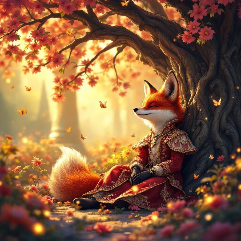 Fox in Baroque Attire, Pixar Style