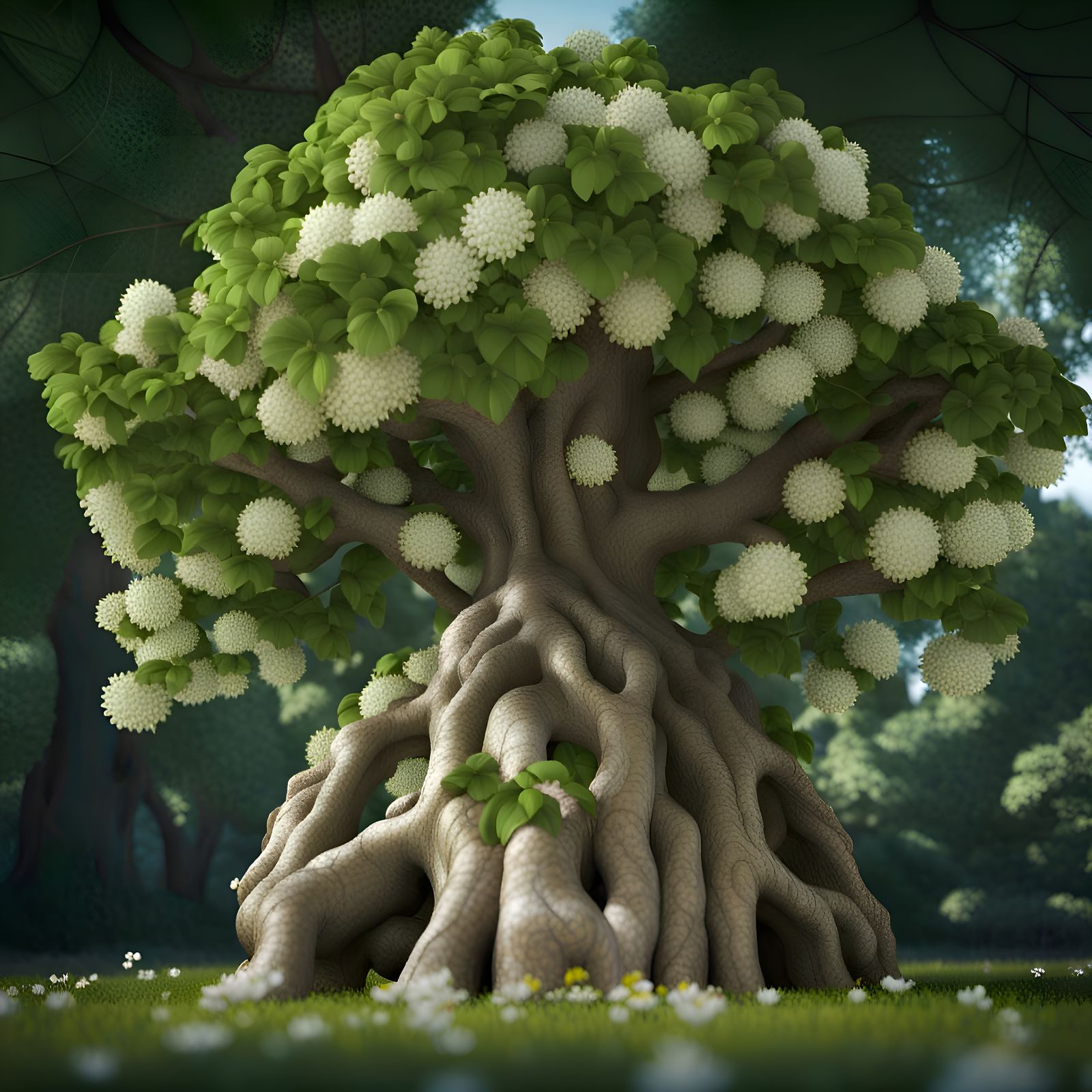 Blossomed Linden Tree of Abkhazia in Summer