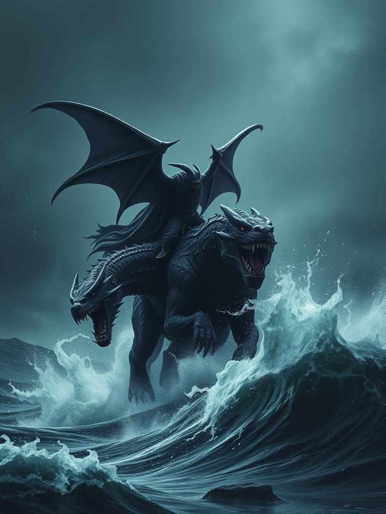 Tolkien's Dark Lord Rides the Fearsome Sea Beast